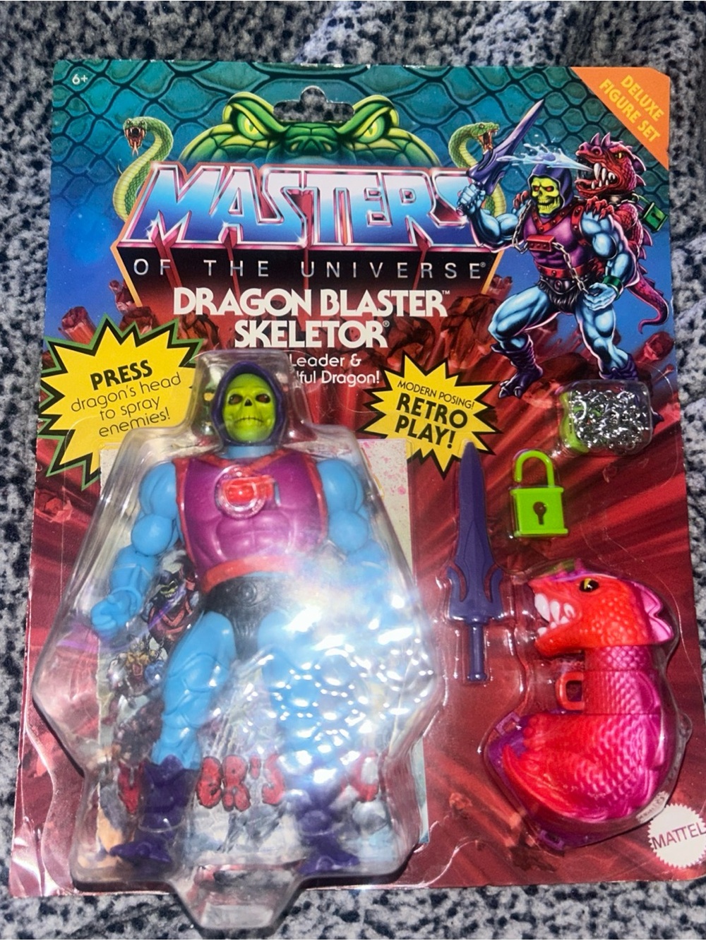 Masters of the Universe Origins Deluxe Dragon Blaster Skeletor 2022 Unpunched